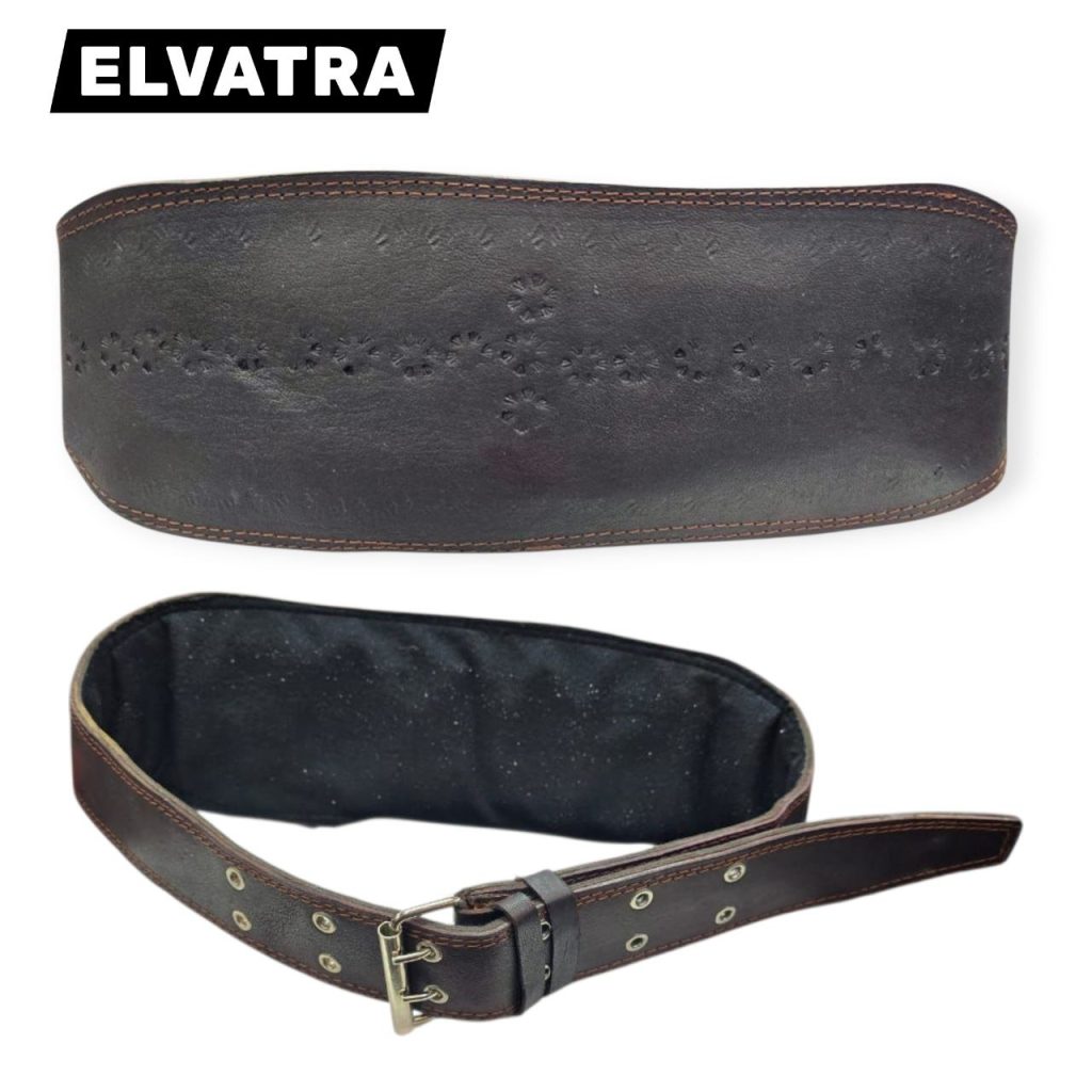 تصویر کمربند چرم بدنسازی مدل سگک دوبل درجه یک