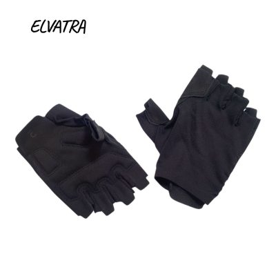 تصویر دستکش بدنسازی مشکی زنانه بدون مچ کد 91