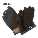 تصویر دستکش بدنسازی زنانه مشکی بدون مچ کد 89