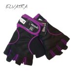 تصویر دستکش بدنسازی مشکی زنانه مچدار مدل sp کد 90